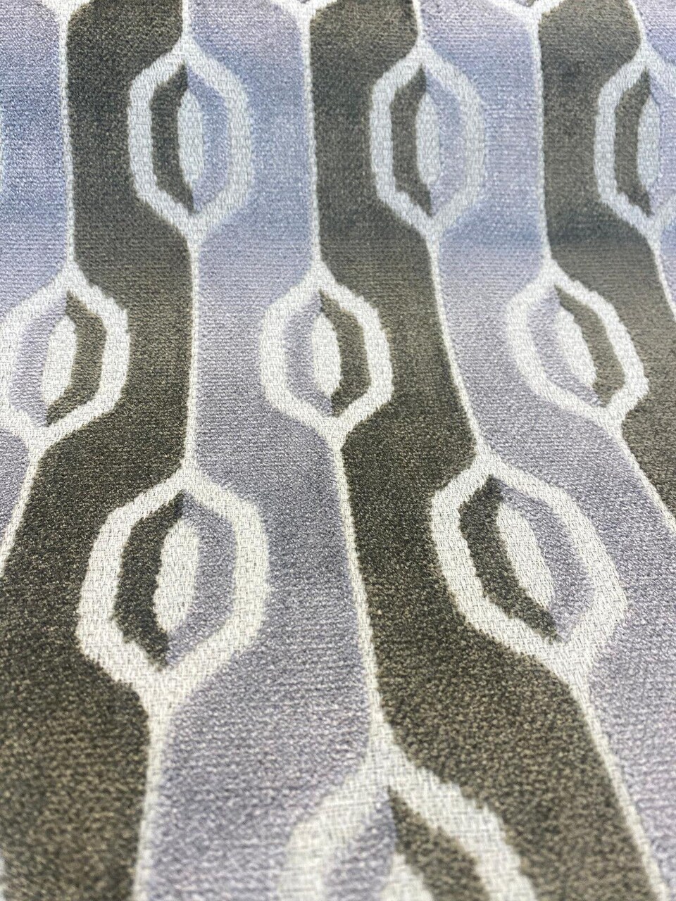 1 Yard Belgian Paxton Platinum Upholstery Velvet Fabric 49% Viscose 27% Polyester 24% Cotton 54 Inch Width